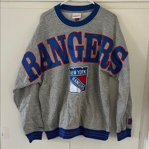 New York Rangers Mitchell & Ness Gray Sweatshirt
